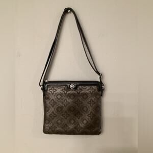 Brighton Gunmetal Shoulder Bag Purse in Excellent Preloved Condition!